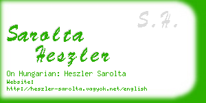 sarolta heszler business card